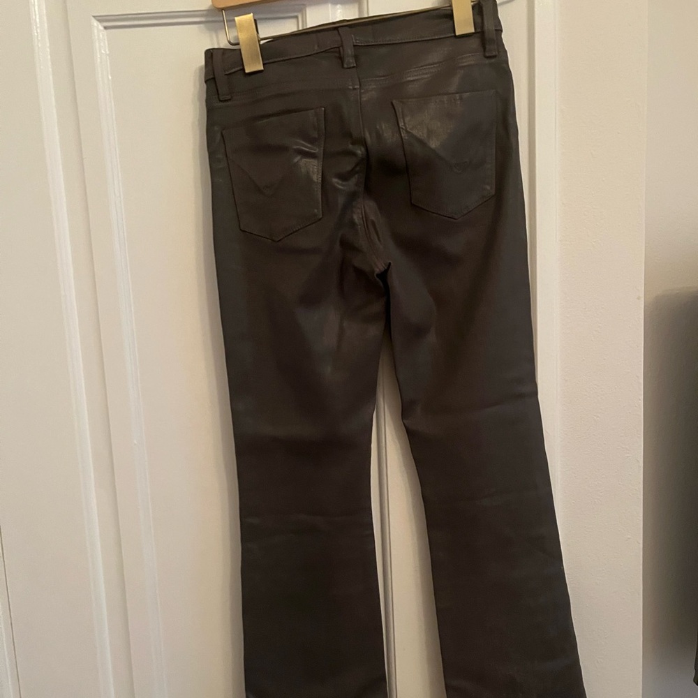 Hudson Jeans Dark Brown Leather Pants